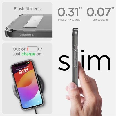 6. Etui Spigen Ultra Hybrid S MagSafe z podstawką do iPhone 15 Plus - czarne