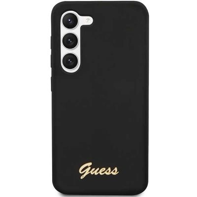 3. Etui Guess Silicone Vintage Gold Logo na Samsung Galaxy S23+ - czarne