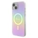 2. Etui Guess IML Iridescent MagSafe do iPhone 15 Plus - różowe
