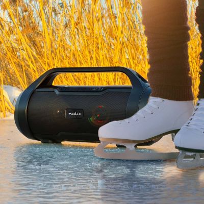 14. Głośnik Nedis Party Boombox 60W LED [60W/ 6Std Akku/ Bluetooth/ TWS/ LED]