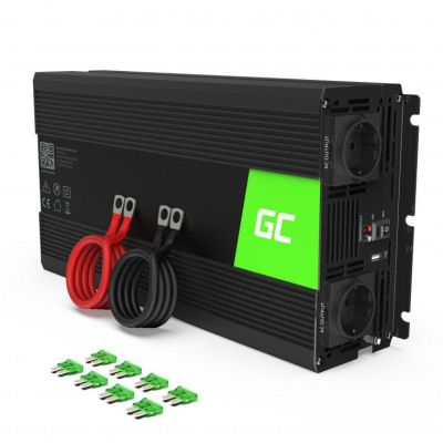 11. GREEN CELL PRZETWORNICA INV11 12V-230V 2000W/4000W CZYSTA SINUSOIDA