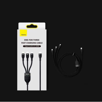 14. Baseus Flash Series II kabel USB Typ C / USB Typ C / Lightning / micro USB 100 W 1,5 m niebieski (CASS030203)