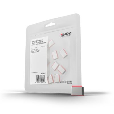 2. Lindy 40437 bloker portów USB Type-C Różowy 10 szt.