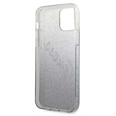 7. Etui Guess Glitter Gradient Script na iPhone 12 / iPhone 12 Pro - czarne