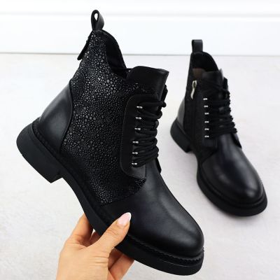 2. Skórzane botki damskie ocieplane S.Barski 52-612