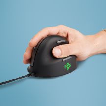 R-Go Tools Mysz ergonomiczna R-Go HE Break z oprogramowaniem do przerw, rozmiar small (długość dłoni poniżej 165 mm), dla praworęcznych, przewodowa, czarna