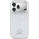 3. Etui Karl Lagerfeld Croco KL Script Logo MagSafe na iPhone 17 Pro Max - srebrne