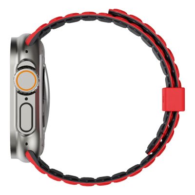 6. UAG Pathfinder - silikonowy dwustronny pasek magnetyczny do Apple Watch series 4-6 & SE 1-3, 44mm / series 7-9, 45mm / series 10-11, 46mm / Ultra 1-3, 49mm (ash/lava)