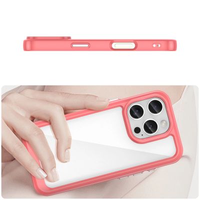 4. Etui Outer Space Case z żelową ramką do iPhone 16 Pro - czerwone