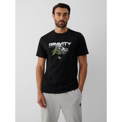 T-shirt regular z nadrukiem męski 4F 4FRAW26TTSHM4663-20S