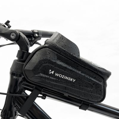 6. Wozinsky torba rowerowa na ramę z etui na telefon 1,7 l czarna (WBB28BK)