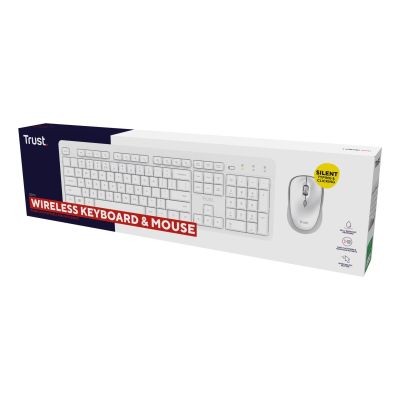 7. Klawiatura + mysz Trust ODY II Wireless White US