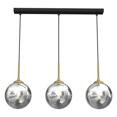 PENDANT LIGHT BURSA 3XE14 LINE BL/GOLD