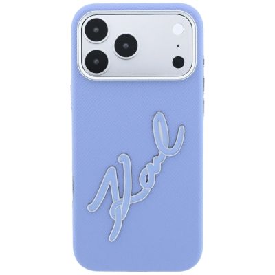 3. Etui Karl Lagerfeld Smooth Big Resin Signature Logo na iPhone 18 Pro Max / 17 Pro Max - niebieskie