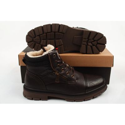 10. Wrangler buty męskie trzewiki Gillen Fur brązowe ocieplane botki modne