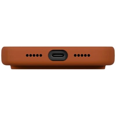5. Etui UNIQ Lino na iPhone 17 Pro Magclick Charging - pomarańczowe