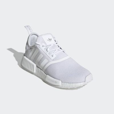 3. Buty na lato damskie Adidas NMD_R1 Primeblue Białe Sportowe - GX8313