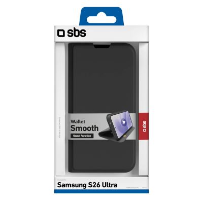 2. Etui SBS Wallet Smooth na Samsung Galaxy S26 Ultra z klapką - czarne