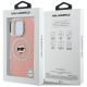 8. Etui Karl Lagerfeld IML Choupette Head Logo MagSafe na iPhone 16 Pro - różowe