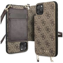 Etui Guess 4G Crossbody na iPhone 11 Pro Max - brązowe