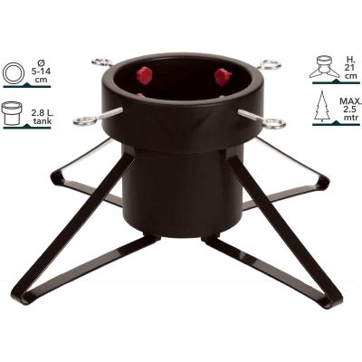 7. STOJAK CHOINKOWY METALOWY 4 NOGI CZARNY