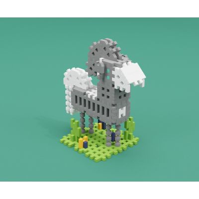 7. Klocki konstrukcyjne Marioinex Mini Waffle Konstruktor Expert, 301 elementów