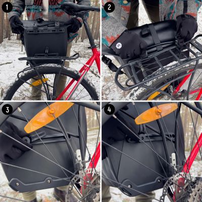 18. Wozinsky wodoodporna torba rowerowa sakwa na bagażnik 25l czarny (WBB24BK)