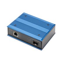 Przemysłowy mediakonwerter 1000Base-TX - 1000Base-FX SFP (bez modułu) DIN rozszerzony zakres temp.