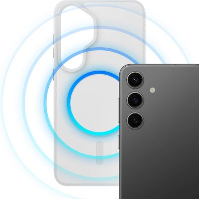 8. Etui 3mk Smoke MagCase na Samsung Galaxy S25 - białe-półprzezroczyste