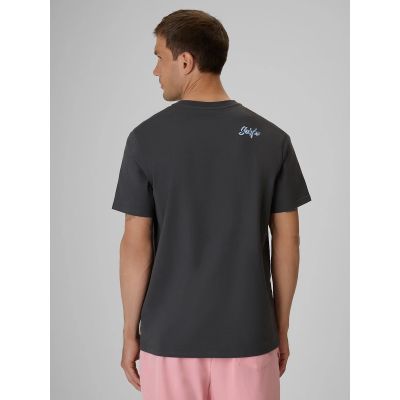 2. T-shirt regular z nadrukiem męsk 4F 4FRSS26TTSHM4292-22S