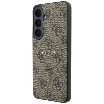 2. Etui Guess Embossed 4G Ring Classic Logo MagSafe na Samsung Galaxy S26 FE - brązowe