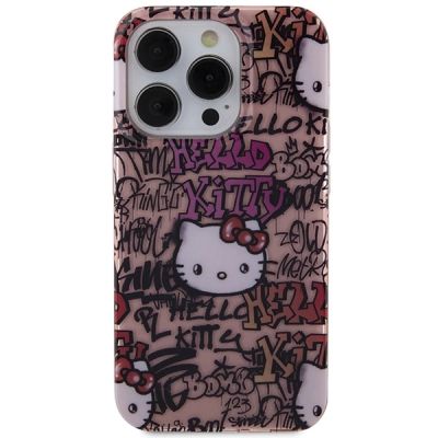 3. Etui Hello Kitty IML Tags Graffiti na iPhone 13 Pro Max - różowe