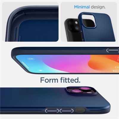 3. Etui Spigen Thin Fit na iPhone 15 Plus - niebieskie
