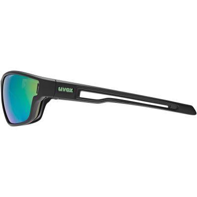 Okulary rowerowe Uvex Sportstyle 806 - black matt/mirror green
