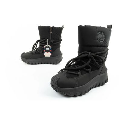 8. Lee Cooper buty sportowe damskie zimowe trekkingowe ocieplane czarne skóra naturalna