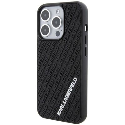 2. Etui Karl Lagerfeld 3D Rubber Multi Logo na iPhone 15 Pro - czarne