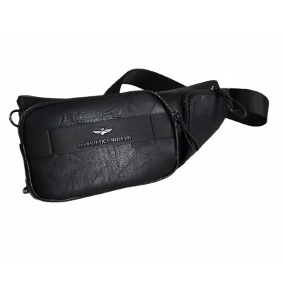 2. Męska torba saszetka na ramię Aeronautica Militare Sling Bag Czarna - AM-8483