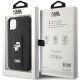 8. Etui Karl Lagerfeld Gripstand Saffiano Karl&Choupette Pins na iPhone 11 / Xr - czarne