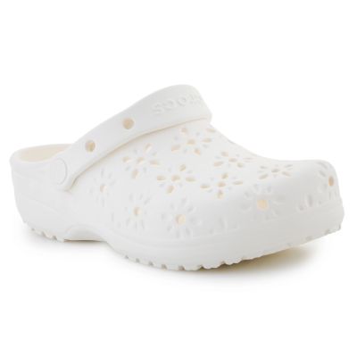 Crocs Classic Floral Cut Out Clog 210927-0WV Chalk