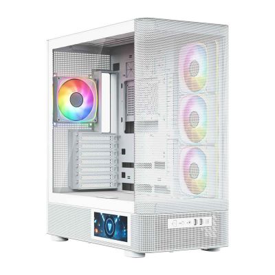 17. MODECOM OBUDOWA VOLCANO AQ 400 ARGB MIDI BIAŁA
