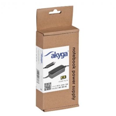 2. Zasilacz Akyga AK-ND-42 do notebooka (20 V; 4,5 A; 90W; Slim Tip, Square yellow )