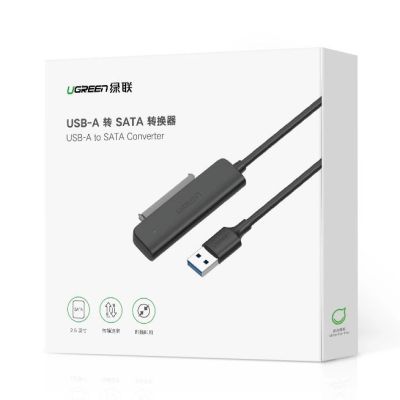 22. Ugreen adapter przejściówka dysku HDD SSD 2,5'' SATA III 3.0 - USB 3.2 Gen 1 (USB 5 Gbps) czarny (70609 CM321)