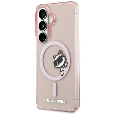 2. Etui Karl Lagerfeld IML Peekaboo Choupette MagSafe na Samsung Galaxy S26 - różowe