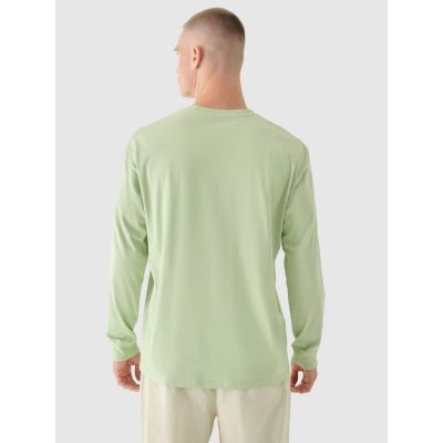 4. Longsleeve oversize z nadrukiem męski 4F 4FRAW24TLONM502-44S