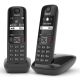Gigaset AS690 Duo Telefon analogowy/DECT Nazwa i identyfikacja dzwoniącego Czarny