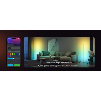 6. Lampa podłogowa RGBICW Govee H8076 Floor Lamp Lite, 1000lm, 2.4GHz Wi-Fi + Bluetooth