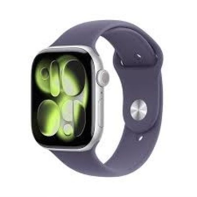 Apple Watch Series 11Â GPS + Cellular 46mm Silver Aluminium Case with Purple Fog Sport Band - M/L