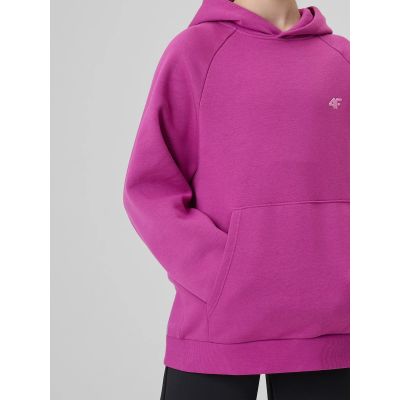 4. Bluza dresowa loose z kapturem dziewczęca 4F 4FJRSS26TSWSF3040-53S
