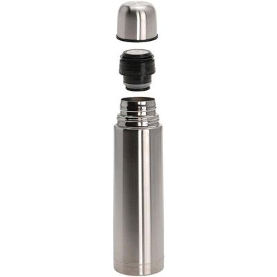 15. TERMOS TURYSTYCZNY 1000ML Z 2 KUBKAMI SREBRNY