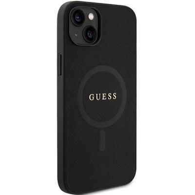 4. Etui Guess Saffiano MagSafe do iPhone 15 Plus - czarne
